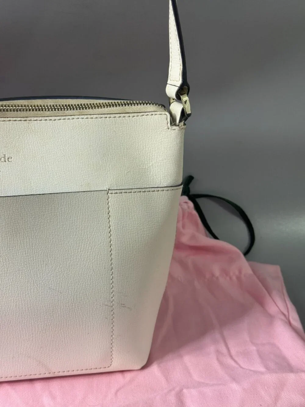 Kate Spade New York White Leather Patrice Shoulder Bag